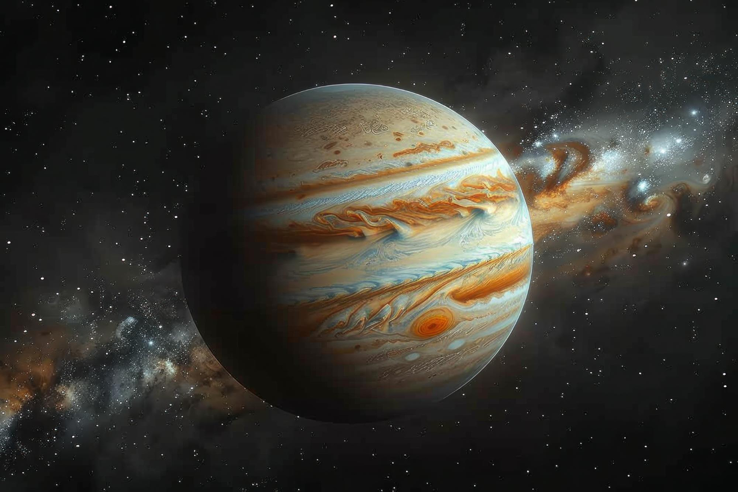 La rotation rapide de Jupiter façonne des zones aquatiques inégales et intrigue les scientifiques