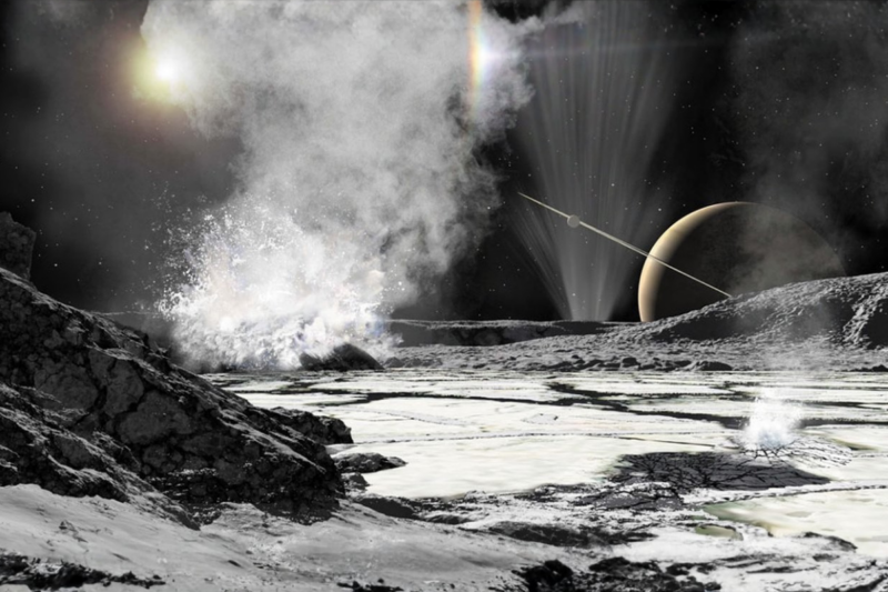 Les panaches d'Encelade pourraient r&eacute;v&eacute;ler des indices sur la vie cach&eacute;e sous la glace