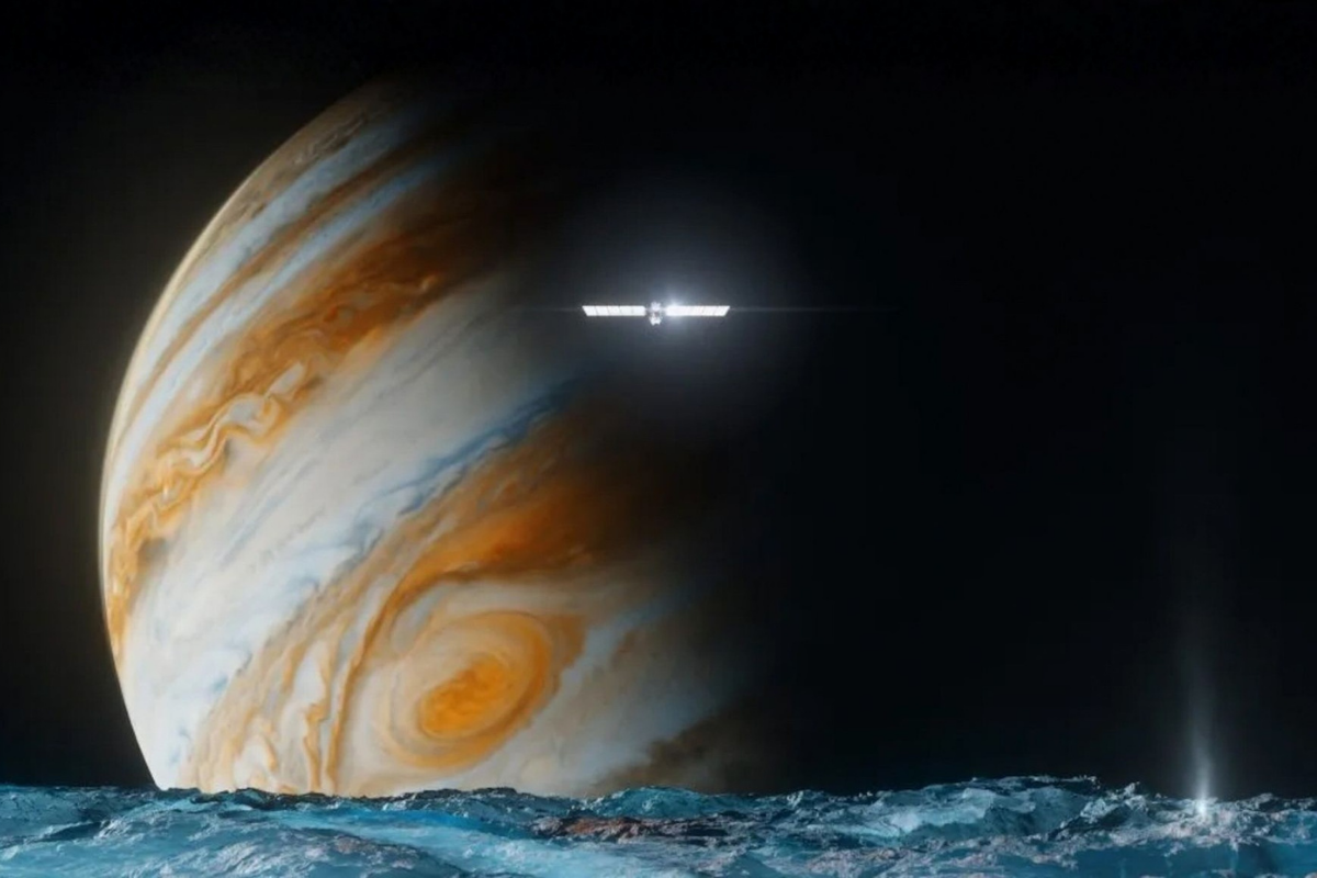 Des fissures sur Europe r&eacute;v&egrave;lent la pr&eacute;sence d'ammoniac, un myst&egrave;re scientifique &agrave; &eacute;lucider